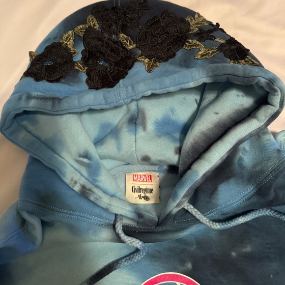 Civil Regime x Spiderman Venom Blue Tie Dye Hoodie Large OS - Picture 3 of 7